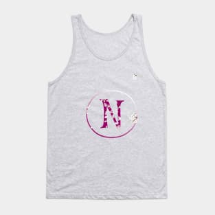 Monogram fairy flowers, letter N Tank Top